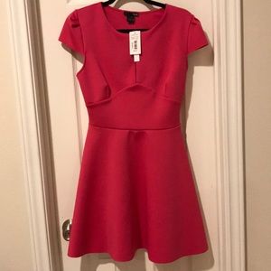 Hot pink scuba dress